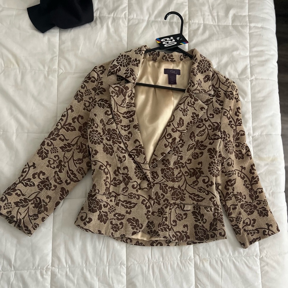 Brown Floral Women's Jacket